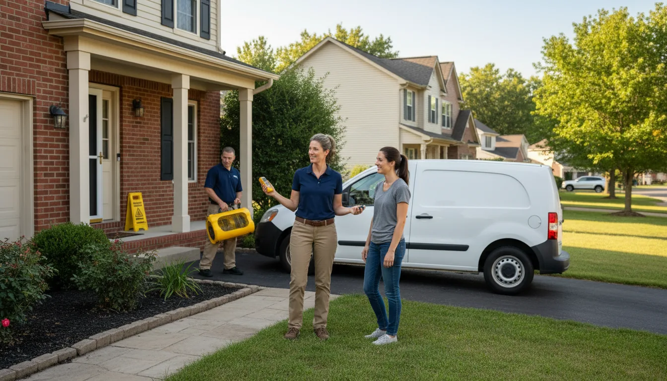 Residential water damage restoration in Hollandale, MS